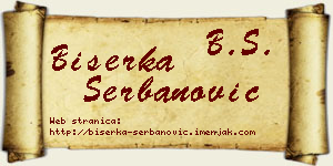Biserka Šerbanović vizit kartica